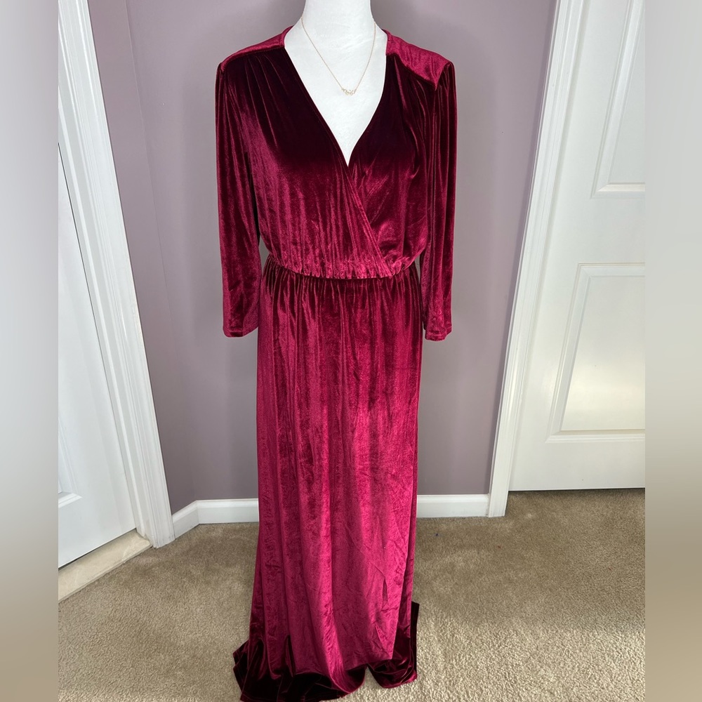 Baltic Born Sofia Velvet dress - Color Mulberry- Size 1X